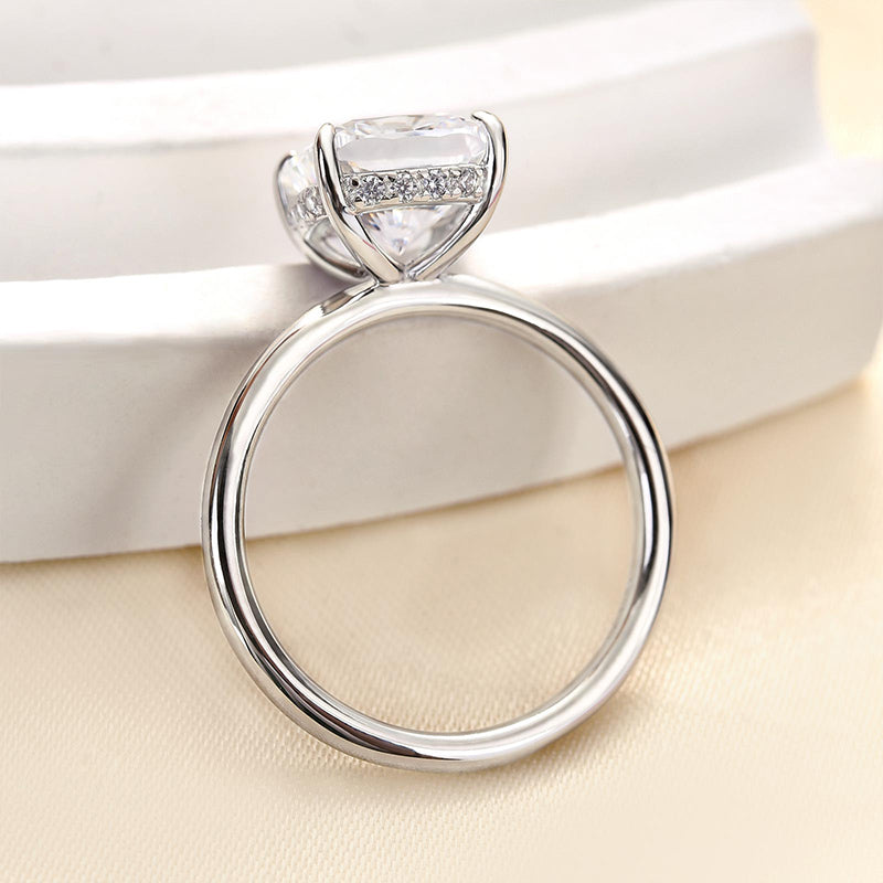 Louily Elegant 3.0 Carat Cushion Cut Engagement Ring for Women In Sterling Silver - louilyjewelry