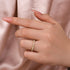 Louily Moissanite 0.55 Ct Marquise-Round Yellow Gold Wedding Band - louilyjewelry