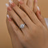 Louily Halo Round Cut Engagement Ring In Sterling Silver - louilyjewelry