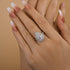 Louily Double Halo Pear Cut Engagement Ring In Sterling Silver - louilyjewelry