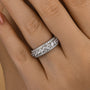 Louily Eternity Round Cut Women's Wedding Band In Sterling Silver - louilyjewelry