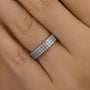 Louily Luxury Pave Women's Wedding Band In Sterling Silver - louilyjewelry