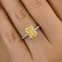 Louily 3.3 Carat Simulated Diamond Yellow Sapphire Radiant Cut Engagement Ring In Sterling Silver - louilyjewelry