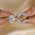 Louily Exclusive Oval Cut Wedding Ring Set With Jacket Wedding Band - louilyjewelry