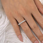 S925 3.0Ct Oval Cut Simulated Diamond Wedding Band Ring For Women In Sterling Silver
