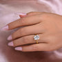 Louily Moissanite Attractive 4.0 Carat Cushion Cut Engagement Ring - louilyjewelry