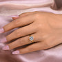 Louily 2.0 Carat Moissanite 6 Prong Round Cut Promise Ring - louilyjewelry