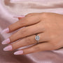 Louily 2.0 Carat Moissanite 6 Prong Round Cut Promise Ring - louilyjewelry