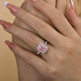 Louily Precious Cushion Cut Pink Stone Engagement Ring - louilyjewelry