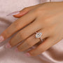 Louily Moissanite 4.0 Carat Oval Cut Engagement Ring - louilyjewelry