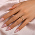 Louily Moissanite Round Cut Half Eternity Thin Women's Wedding Band - louilyjewelry