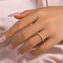 Louily Moissanite Round Cut Half Eternity Thin Women's Wedding Band - louilyjewelry