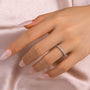 Louily Moissanite 0.5 Ct Full Eternity Thin Wedding Band For Women - louilyjewelry