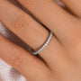 Louily Moissanite 0.5 Ct Full Eternity Thin Wedding Band For Women - louilyjewelry