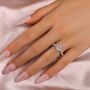 Louily Elegant 2.0 Carat Round Cut Moissanite Engagement Ring - louilyjewelry
