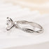 Louily Twist Moissanite 2.0 Carat Round Cut Promise Ring - louilyjewelry
