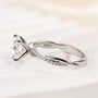 Louily 2.0 Carat Twist Round Cut Engagement Ring In Sterling Silver - louilyjewelry