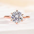 Louily Classic Round Cut Solitaire Engagement Ring In Sterling Silver - louilyjewelry