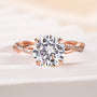 Louily Twist Moissanite 2.0 Carat Round Cut Promise Ring - louilyjewelry