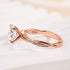 Louily Twist Moissanite 2.0 Carat Round Cut Promise Ring - louilyjewelry