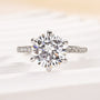 Louily 3.0 Carat Moissanite 6 Prong Round Cut Engagement Ring - louilyjewelry