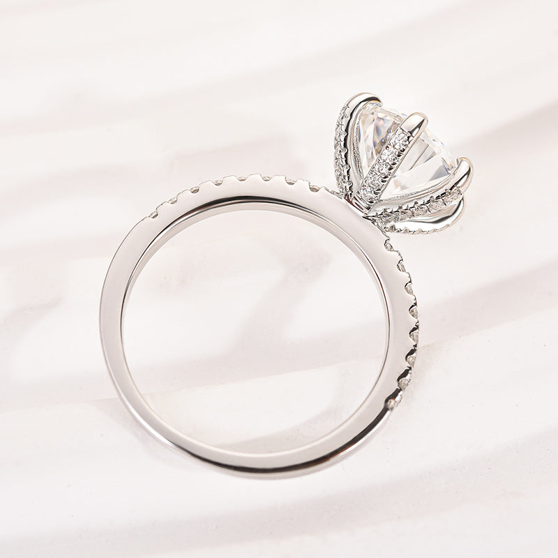 Louily 3.0 Carat Moissanite 6 Prong Round Cut Engagement Ring - louilyjewelry