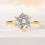 Louily 2.0 Carat Moissanite 6 Prong Round Cut Promise Ring - louilyjewelry
