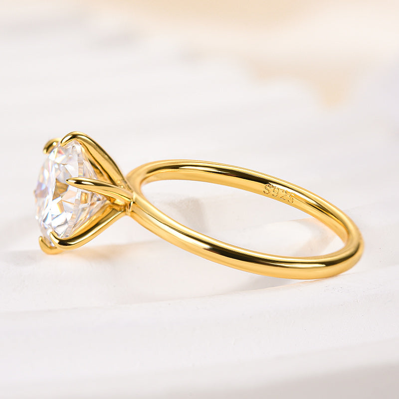 Louily 2.0 Carat Moissanite 6 Prong Round Cut Promise Ring - louilyjewelry