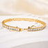 Romantic Simple White Stone Radiant Cut Bracelet for Women - louilyjewelry