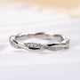 Louily Moissanite Twist Eternity Wedding Band - louilyjewelry