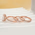 Louily Noble 3.5Ct Radiant Cut 3PC Wedding Ring Set - louilyjewelry