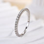 Louily Moissanite Half Eternity Thin Women's Wedding Band - louilyjewelry