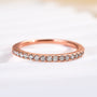 Louily Moissanite Half Eternity Thin Women's Wedding Band - louilyjewelry