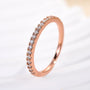 Louily Moissanite Half Eternity Thin Women's Wedding Band - louilyjewelry