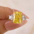 4.5Ct Radiant Cut Side Stone Two-Tond Gold  Engagement Ring - louilyjewelry