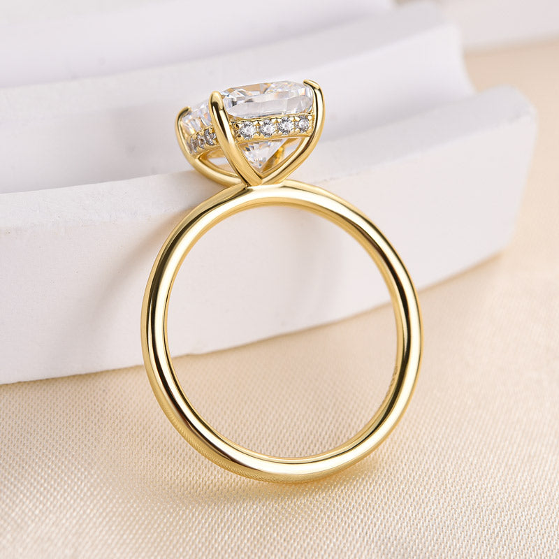 Louily Elegant 3.0 Carat Cushion Cut Engagement Ring for Women In Sterling Silver - louilyjewelry