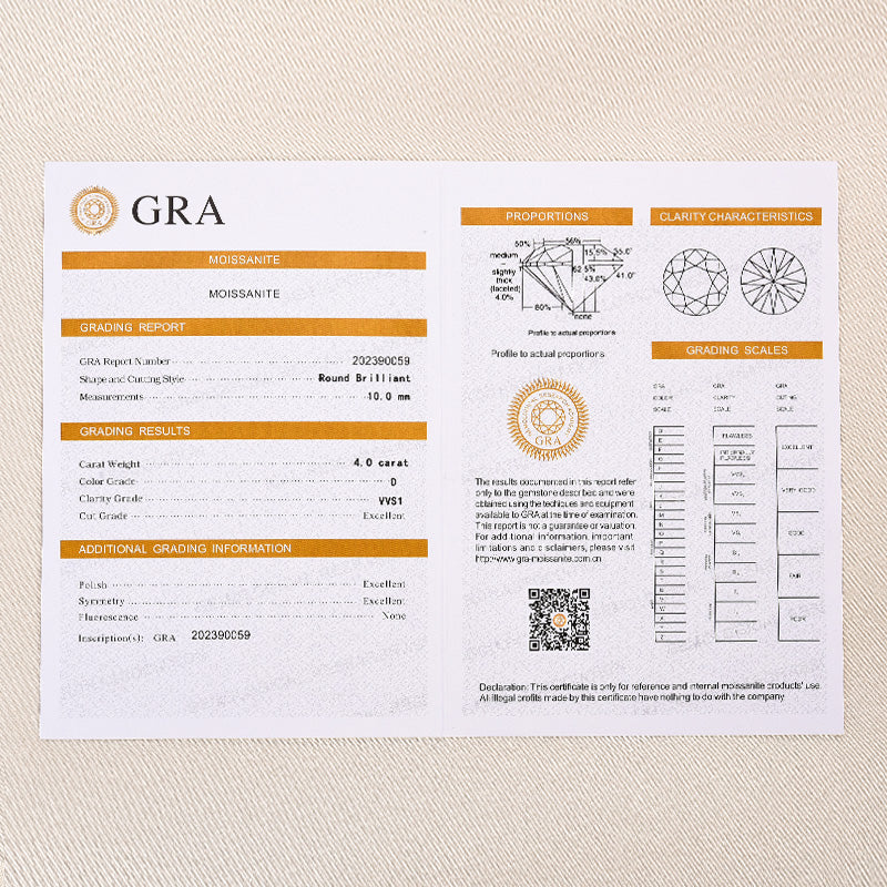 Louily Moissanite 4.0 Carat Round Cut Engagement Ring - louilyjewelry