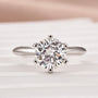 Louily Moissanite Classic 2.0 Carat Round Cut Engagement Ring - louilyjewelry