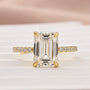 Louily Moissanite 3.5 Carat Emerald Cut Engagement Ring - louilyjewelry