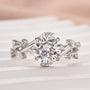 Louily Moissanite 2.0 Carat Vintage Vine Design Round Cut Engagement Ring - louilyjewelry