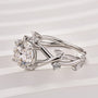 Louily Moissanite 2.0 Carat Vintage Vine Design Round Cut Engagement Ring - louilyjewelry