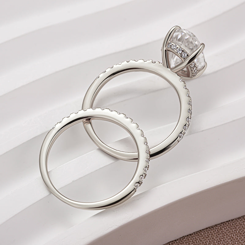 Louily Moissanite 4.0 Ct Oval Cut Wedding Ring Set For Women - louilyjewelry