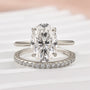Louily Moissanite 4.0 Ct Hidden Halo Solitaire Oval Cut Wedding Ring - louilyjewelry