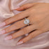 Louily Moissanite 4.5 Carat Halo Oval Cut Engagement Ring - louilyjewelry