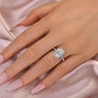 Louily Moissanite Special 2.5 Carat Halo Oval Cut Engagement Ring - louilyjewelry