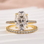 Louily Moissanite 4.0 Ct Oval Cut Wedding Ring Set For Women - louilyjewelry