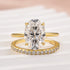 Louily Moissanite 4.0 Ct Hidden Halo Solitaire Oval Cut Wedding Ring - louilyjewelry