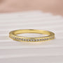 Louily Moissanite Yellow Gold Channel Set Half Wedding Band - louilyjewelry