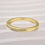 Louily Moissanite Yellow Gold Channel Set Half Wedding Band - louilyjewelry