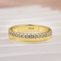 Louily Moissanite Round Cut Yellow Gold Wedding Band for Women - louilyjewelry